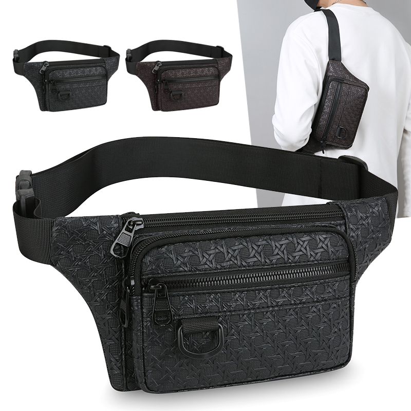 Motorcycle Gear Backpack - Lässige Herren-Brusttasche – Robuste PU-Gürteltasche mit