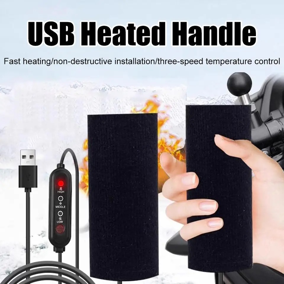 Beheizbare Motorradgriffe USB  – Handlebar Grip Heated Bewertung und Preis